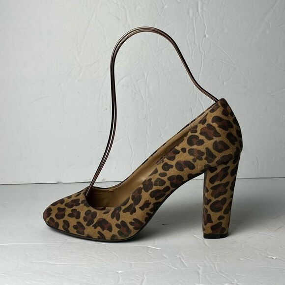 Merona Women’s Size 7.5 Leopard Print Block Heels - Picture 5 of 8